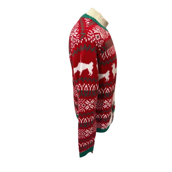 Holiday Time Reindeer Ugly Christmas Sweater Lights Sunglasses Men’s L - Picture 2 of 4